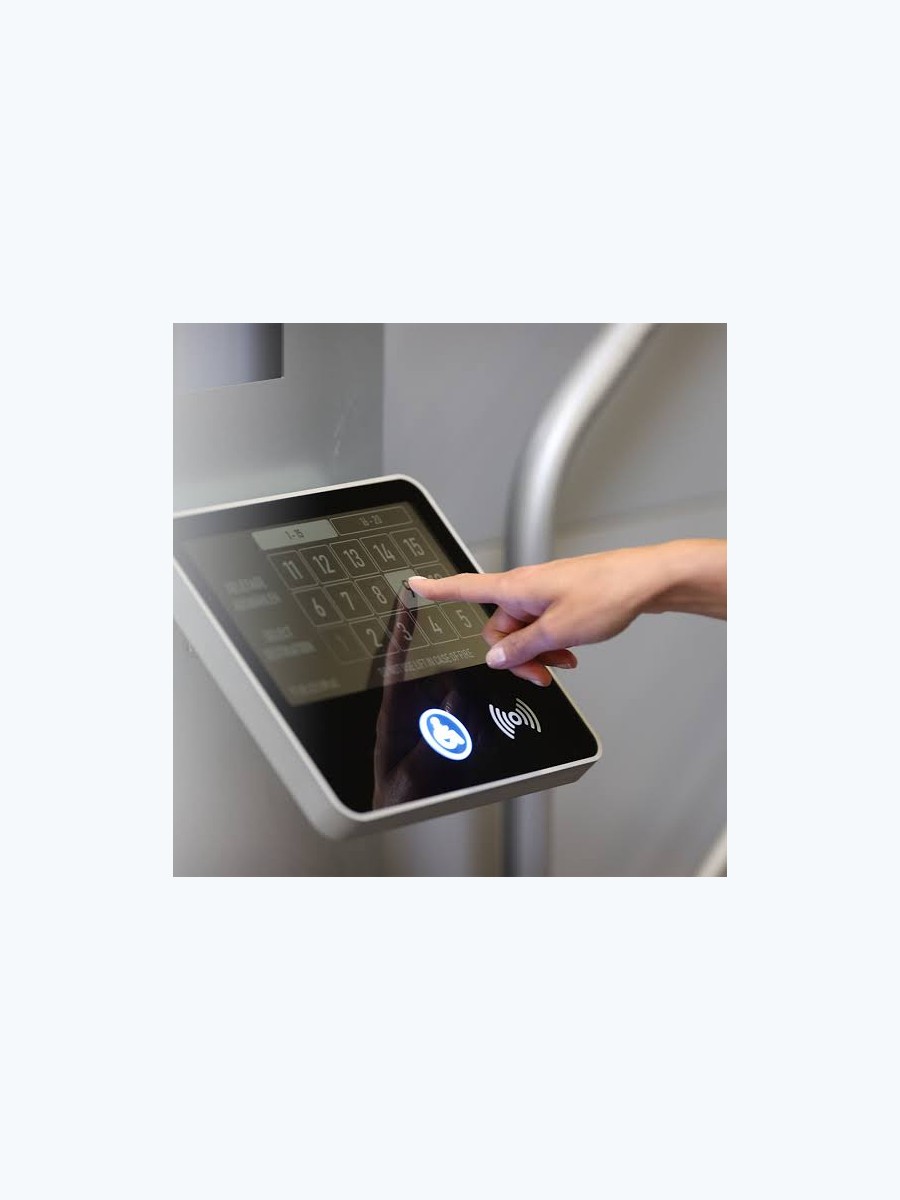 Touch display elevator reader